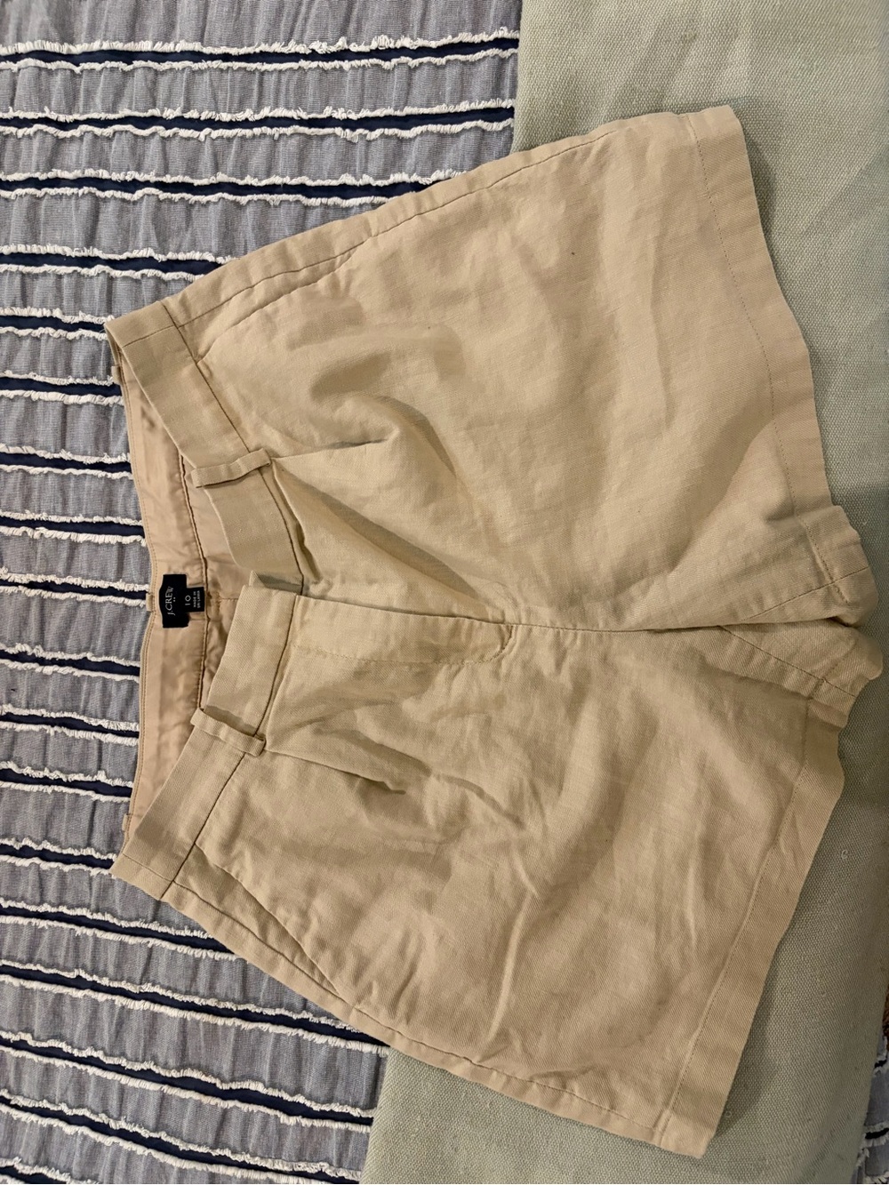 J-Crew Beige Women's Linen-Blend Shorts